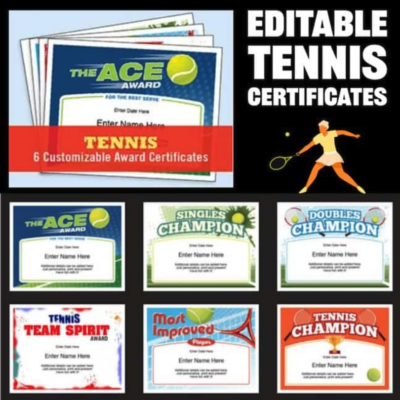 cool tennis certificates.