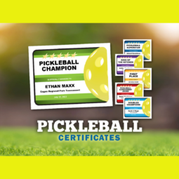 Pickleball Award Certificates.